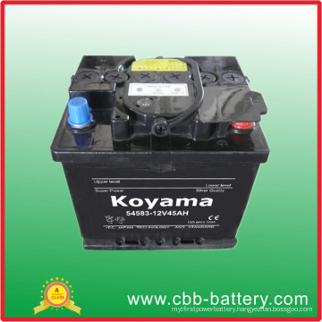 DIN45 (54583) - 45ah 12V JIS/DIN Standard Maintenance Free Car Battery